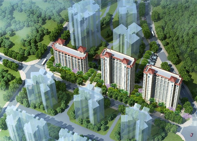 公园湖畔效果图